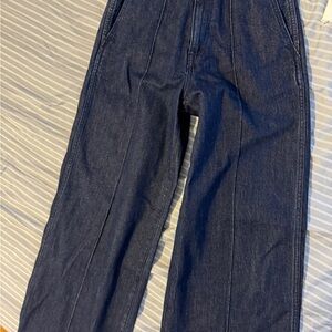 Madewell Women’s Dark Blue Extra Wide Leg Jeans